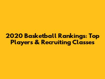 2020 Basketball Rankings: Top Players & Recruiting Classes