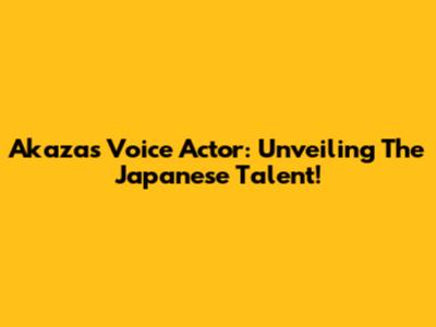 Akaza's Voice Actor: Unveiling The Japanese Talent!