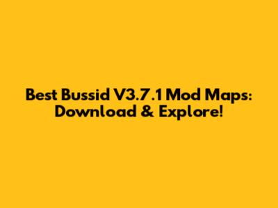 Best Bussid V3.7.1 Mod Maps: Download & Explore!