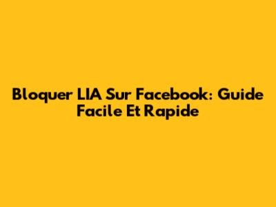 Bloquer L'IA Sur Facebook: Guide Facile Et Rapide