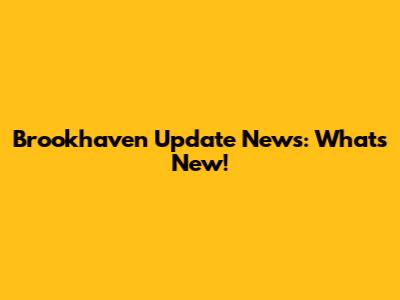 Brookhaven Update News: What's New!
