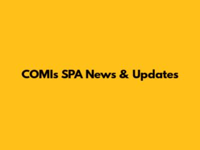 COMIs SPA News & Updates