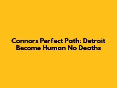 Connor's Perfect Path: Detroit Become Human No Deaths