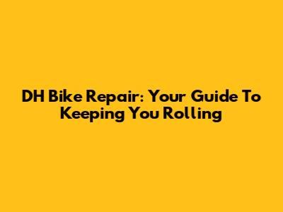 DH Bike Repair: Your Guide To Keeping You Rolling