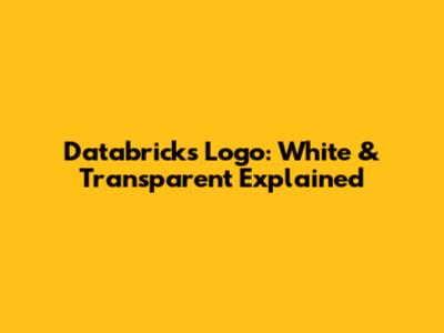 Databricks Logo: White & Transparent Explained