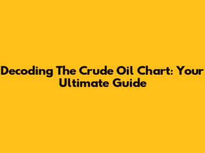 Decoding The Crude Oil Chart: Your Ultimate Guide