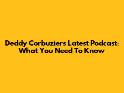 Deddy Corbuzier's Latest Podcast: What You Need To Know