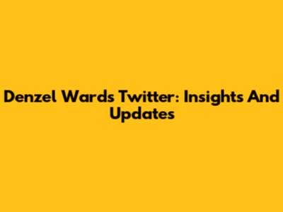Denzel Ward's Twitter: Insights And Updates