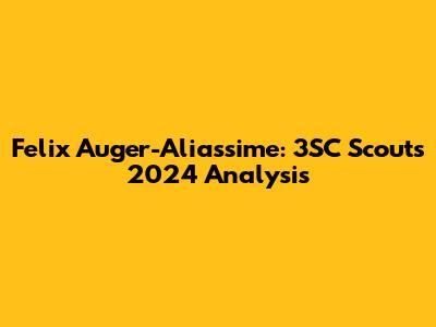 Felix Auger-Aliassime: 3SC Scouts 2024 Analysis