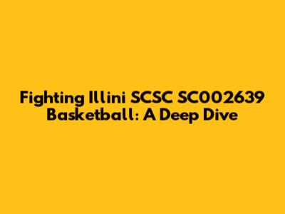 Fighting Illini SCSC SC002639 Basketball: A Deep Dive
