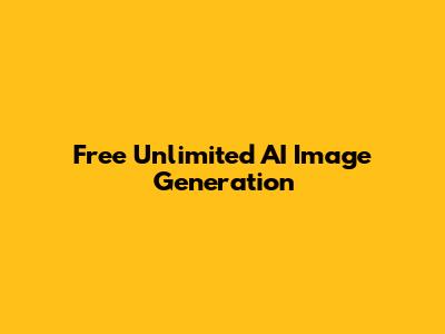 Free Unlimited AI Image Generation