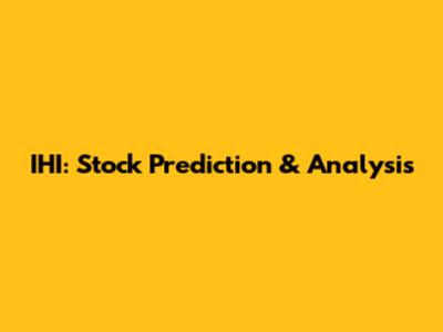 IHI: Stock Prediction & Analysis