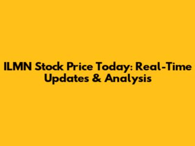 ILMN Stock Price Today: Real-Time Updates & Analysis