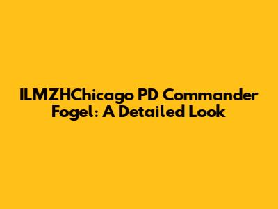 ILMZHChicago PD Commander Fogel: A Detailed Look