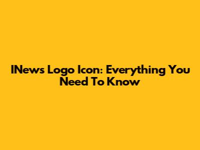 INews Logo Icon: Everything You Need To Know