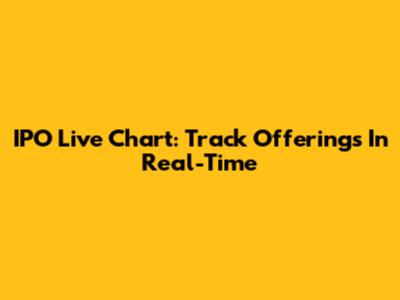 IPO Live Chart: Track Offerings In Real-Time