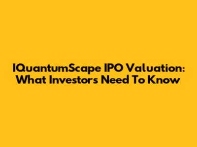 IQuantumScape IPO Valuation: What Investors Need To Know