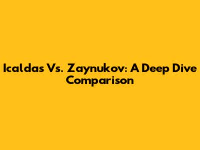 Icaldas Vs. Zaynukov: A Deep Dive Comparison