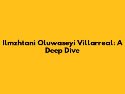 Ilmzhtani Oluwaseyi Villarreal: A Deep Dive