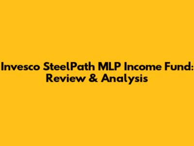 Invesco SteelPath MLP Income Fund: Review & Analysis
