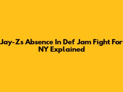 Jay-Z's Absence In Def Jam Fight For NY Explained