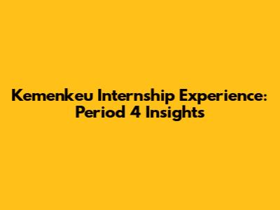 Kemenkeu Internship Experience: Period 4 Insights