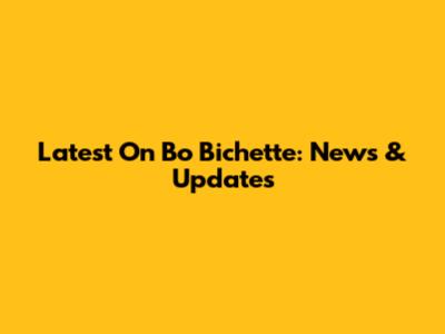Latest On Bo Bichette: News & Updates