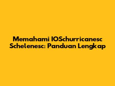 Memahami IOSchurricanesc Schelenesc: Panduan Lengkap