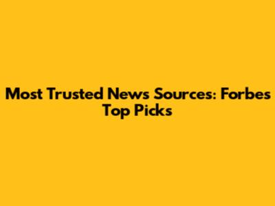 Most Trusted News Sources: Forbes' Top Picks