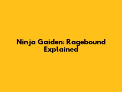 Ninja Gaiden: Ragebound Explained