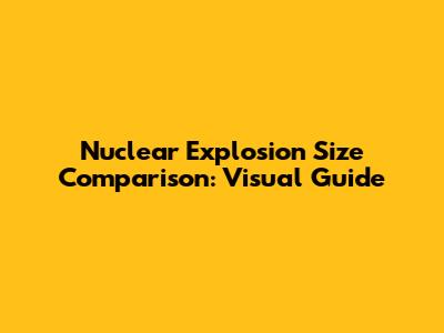 Nuclear Explosion Size Comparison: Visual Guide