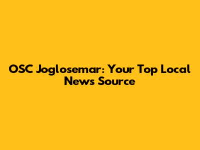 OSC Joglosemar: Your Top Local News Source