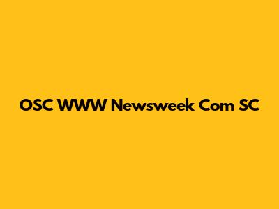 OSC WWW Newsweek Com SC