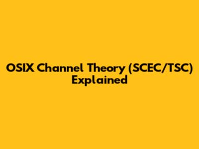 OSIX Channel Theory (SCEC/TSC) Explained
