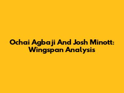 Ochai Agbaji And Josh Minott: Wingspan Analysis