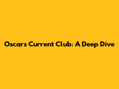 Oscar's Current Club: A Deep Dive