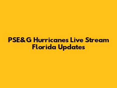 PSE&G Hurricanes Live Stream Florida Updates