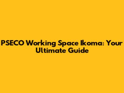 PSECO Working Space Ikoma: Your Ultimate Guide