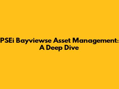 PSEi Bayviewse Asset Management: A Deep Dive