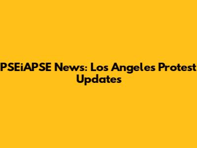 PSEiAPSE News: Los Angeles Protest Updates