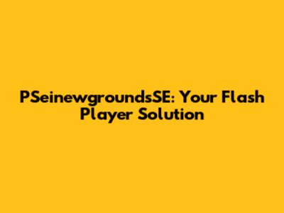 PSeinewgroundsSE: Your Flash Player Solution
