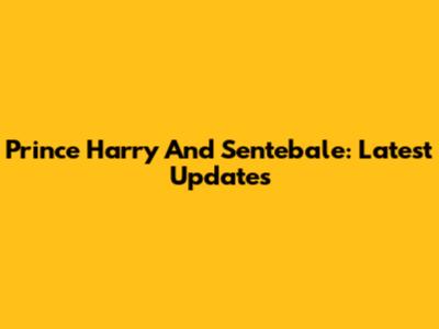 Prince Harry And Sentebale: Latest Updates
