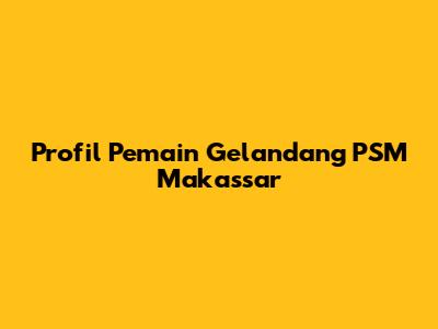 Profil Pemain Gelandang PSM Makassar