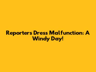 Reporter's Dress Malfunction: A Windy Day!