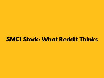 SMCI Stock: What Reddit Thinks