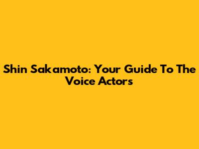Shin Sakamoto: Your Guide To The Voice Actors