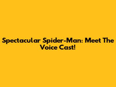 Spectacular Spider-Man: Meet The Voice Cast!