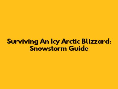 Surviving An Icy Arctic Blizzard: Snowstorm Guide