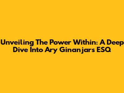 Unveiling The Power Within: A Deep Dive Into Ary Ginanjar's ESQ