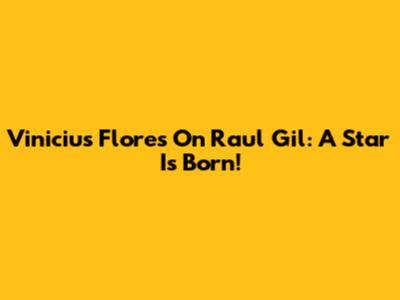 Vinicius Flores On Raul Gil: A Star Is Born!